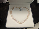 南珠宮愛(ài)心間淡水珍珠項鏈白色橢圓強光女款項鏈禮物 7.5-8.5mm 含扣長(cháng)44CM 曬單實(shí)拍圖