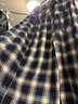 絲柏舍休閑風(fēng)襯衫2025秋裝新款女裝單排扣落肩袖撞色格子襯衣 曬單實(shí)拍圖