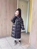 G.DUCKKIDS童裝黑金羽絨服女童外套冬季2024新款長(cháng)款過(guò)膝白鴨絨面包服小學(xué)生 黑色 150 尺碼11~12歲【140-150cm】 曬單實(shí)拍圖