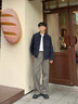 BOSS博斯【禮物】【羊皮革】男士2025秋季新款常規版型夾克皮衣 404-深藍色 S (46A) 曬單實(shí)拍圖