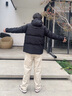 波司登（BOSIDENG）25年新款極寒羽絨服男女同款情侶短款鵝絨連帽保暖外套B250242440 極夜黑8A50 XL 175/96A 體重約130-140斤 曬單實(shí)拍圖