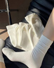俞兆林白色襪子女純色棉襪女士無(wú)骨堆堆襪中筒月子襪女學(xué)生四季款小白襪 3米白+3白色 均碼 曬單實(shí)拍圖