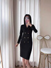 特洛曼職業(yè)西裝連衣裙女長(cháng)袖秋季新款高端氣質(zhì)通勤OL西裝裙顯瘦正裝裙子 曬單實(shí)拍圖