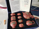 泡茶茶具正宗原礦紫砂壺名家純全手工朱泥泡茶壺荷塘月色功夫茶具 大壺四杯+主人杯+公道杯+茶漏 曬單實(shí)拍圖