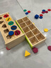 福孩兒蒙氏分類(lèi)早教投幣盒寶寶顏色認知形狀積木配對教具嬰兒童益智玩具 10孔蒙氏投幣抽屜盒（實(shí)木款） 曬單實(shí)拍圖