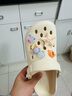 名創(chuàng  )優(yōu)品（MINISO）洞洞鞋男女夏季外穿涼鞋防滑厚底踩屎感包頭涼拖鞋 卡其+海洋星星 曬單實(shí)拍圖