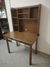 惠尋全實(shí)木書(shū)桌帶書(shū)架小學(xué)生學(xué)習寫(xiě)字桌家用臥室多功能簡(jiǎn)約辦公電腦桌 胡桃色#書(shū)桌+書(shū)架 80cm*60cm*75cm【總高155cm】 曬單實(shí)拍圖