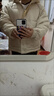 連帽短款棉衣女冬季韓版寬松學(xué)院風(fēng)棉服外套撞色百搭面包服J601 米白色 L （115-130斤） 曬單實(shí)拍圖