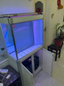 森森魚(yú)缸水族箱客廳落地大型底濾家用玻璃智能生態(tài)懶人金魚(yú)缸 珍珠白 ED靠墻款長(cháng)80*寬36*缸高74/柜高74cm 曬單實(shí)拍圖