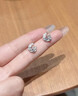 央創(chuàng  )時(shí)尚【中國黃金】銀耳釘女生女耳飾耳環(huán)耳墜生日禮物女生小眾高級S925 曬單實(shí)拍圖