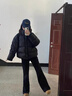 蕓蕁羽絨服女2025新款白鴨絨泡芙短款保暖加厚連帽小個(gè)子外套時(shí)尚外套 黑色 金標 M 120-140斤【卡碼拍小】 曬單實(shí)拍圖