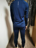 馬孔多（macondo）原創(chuàng  )單品｜男子跑步加絨打底套裝5代吸濕排汗速干防汗手機倉 上衣 夜海藍  褲子 夜海藍 XL 曬單實(shí)拍圖