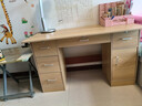 佳家林（JIAJIALIN）辦公桌實(shí)木電腦桌辦公室職員財務(wù)工位雙人位桌椅組合簡(jiǎn)易書(shū)桌子 【五抽帶門(mén)】松木色120cm cm 曬單實(shí)拍圖