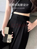 FitonTon西裝褲女2025年秋冬新款高級感西褲顯高顯瘦黑色高腰闊腿褲 曬單實(shí)拍圖