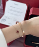 卡地亞（Cartier ）【二手99新】卡地亞 Cartier LOVE系列 釘子系列 18K玫瑰金 黃金 寬版窄版 無(wú)鉆四鉆十鉆手鐲 男女同款正品 21年全套玫瑰金無(wú)鉆love（寬版）17號 其他尺 曬單實(shí)拍圖
