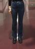 simple pieces【馬蹄喇叭】春秋款SPS牛仔褲女修身彈力超模褲 經(jīng)典黑/身高:164-175(現貨) 3XL 98-100（125-135斤） 曬單實(shí)拍圖