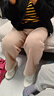 每時(shí)休閑褲女秋冬加絨加厚寬松直筒女褲闊腿褲子女裝新款8317H麥4XL 曬單實(shí)拍圖