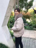 琴莫媽媽冬裝棉衣外套洋氣中老年女裝冬季國風(fēng)羽絨棉服女短款刺繡棉襖 卡其色 3XL （建議125-140斤） 曬單實(shí)拍圖