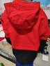 特步（XTEP）童裝連帽兒童外套戶(hù)外防風(fēng)秋冬寬松長(cháng)袖上衣 寶鉆紅 165 曬單實(shí)拍圖