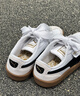 彪馬（PUMA）【德訓鞋】復古薄底T頭鞋女子經(jīng)典休閑板鞋PALERMO402109 白-黑色-灰色-01 37 曬單實(shí)拍圖