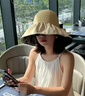 俞兆林（YUZHAOLIN）夏季防曬帽帽子女防紫外線(xiàn)遮陽(yáng)帽女漁夫帽可收納太陽(yáng)帽 曬單實(shí)拍圖