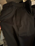GXG男裝寬松直筒西裝褲通勤男商務(wù)長(cháng)褲 黑色 175/L 曬單實(shí)拍圖
