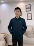 羅蒙（ROMON）夾克男士春秋季外套純色立領(lǐng)百搭行政商務(wù)休閑男裝ii6 深藍 XL  曬單實(shí)拍圖