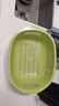 迪普爾 雙層洗菜籃瀝水籃鏤空盆洗水果盆家用水果籃廚房洗菜盆綠色一套 曬單實(shí)拍圖