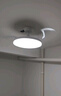 美的（Midea）風(fēng)扇燈餐廳吊扇燈led臥室燈隱形扇葉遙控三防燈具熟睡風(fēng)包安裝 曬單實拍圖