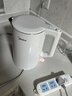 美的（Midea）電熱水壺煮水壺家用小型電燒水壺 0涂層食品級304不銹鋼雙層防燙無(wú)縫內膽1.5升容量 1566 曬單實(shí)拍圖