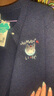 茵曼萌趣刺繡拉毛針織開(kāi)衫2025秋女裝新款長(cháng)袖毛衣外套 深藍色 M 曬單實(shí)拍圖