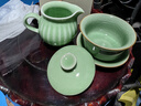 龍泉青瓷哥窯冰裂三才蓋碗手工陶瓷功夫茶具喝茶碗手抓泡茶碗耐高溫沖茶器 哥窯梅子青開(kāi)片-禮盒裝 曬單實(shí)拍圖