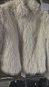芳嬪毛毛衣服女外套仿皮草狐貍毛短款秋冬款韓版百搭系帶保暖上衣 奶茶色 XL 曬單實(shí)拍圖