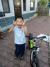 永久兒童自行車(chē)3-6-8-10歲帶輔助輪男孩女孩單車(chē)鎂合金腳踏車(chē)16寸綠色 曬單實(shí)拍圖