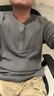 優(yōu)衣庫(kù)男裝女裝情侶華夫格亨利領(lǐng)套頭衫長(zhǎng)袖T恤25秋冬新款479784 07 青灰色 XL /180/108B 曬單實(shí)拍圖