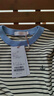 Navigare意大利小帆船女撞色條紋針織?；晟蓝绦銽恤2324505502 白藍 L  曬單實(shí)拍圖