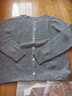 金菊100%綿羊毛2026早春新款無(wú)縫針織開(kāi)衫插肩袖女式羊毛衫毛衣外套 淺灰 XL 曬單實(shí)拍圖