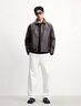 杰克·瓊斯（JACK&JONES） 男裝秋季時(shí)尚潮流美式機車(chē)仿荔枝紋PU寬松翻領(lǐng)夾克外套2253P3008 曬單實(shí)拍圖