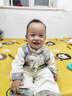 G.DUCK KIDS小黃鴨嬰幼兒春秋季新中式分體套裝男女寶寶唐裝周歲百天滿(mǎn)月禮服 淺灰色 80 cm 曬單實(shí)拍圖