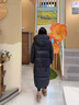 波司登（BOSIDENG）25新款羽絨服女長(cháng)款90絨泡芙高充絨遮肉顯瘦冬厚款外套B250243108 【趨勢推薦】幻夜黑-自然光8633 XS 155/80A 體重約100斤以?xún)?曬單實(shí)拍圖
