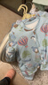 婧麒寶寶秋衣套裝純棉兒童分體衣服秋冬夾棉嬰兒保暖內衣褲 幻藍角獸 90 曬單實(shí)拍圖