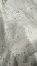 三彩2025夏季新款純棉鏤空繡花白襯衫系帶V領(lǐng)小衫無(wú)袖女 曬單實(shí)拍圖