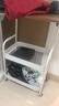 喻品置物架落地小推車(chē)零食架子客廳收納架廚房?jì)ξ锛軐蛹躗W257三層白 曬單實(shí)拍圖