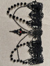 頂妃（DING FEI）暗黑lolita洛麗塔哥特風(fēng)蕾絲項(xiàng)鏈女夸張歐美流行十字架朋克風(fēng) 黑色 蕾絲項(xiàng)鏈  B05-101 曬單實(shí)拍圖