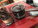 哈駱頓（HALODN）玻璃茶具套裝家用功夫茶具辦公室隔熱喝茶防燙耐熱泡茶壺高檔送禮 煙灰直覺(jué)壺7件套 【側鈕直覺(jué)壺+6個(gè)木環(huán)品杯】 曬單實(shí)拍圖