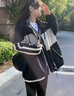 棉致撞色沖鋒衣外套女短款2025年春季新款小個(gè)子韓版百搭休閑運動(dòng)上衣 黑色 春秋-精品雙層 S 建議75-90斤 曬單實(shí)拍圖