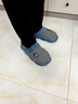 京悠雨男士棉拖鞋秋冬季家居室內厚底防滑加大碼防寒防臭保暖中老年25款 透氣防臭-淺咖【升級加厚防滑鞋底】 42 【適合41-42】 曬單實(shí)拍圖