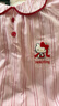 野獸派家居（tbh）三麗鷗Hello Kitty天絲棉家居睡裙四季可外穿長(cháng)袖睡衣女 天絲棉短款家居裙 粉紅條紋 S 曬單實(shí)拍圖