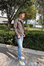 花花公子高幫鞋子男款男鞋2025秋冬季新款男士透氣馬丁靴男休閑板鞋靴男 米棕 PL2459307 42 曬單實(shí)拍圖