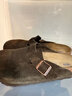 BIRKENSTOCK勃肯德國進(jìn)口男女款牛皮絨面革軟底Boston包頭拖鞋 深棕常規版660461 42 曬單實(shí)拍圖